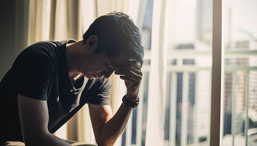 man going through anxiety recovery stages